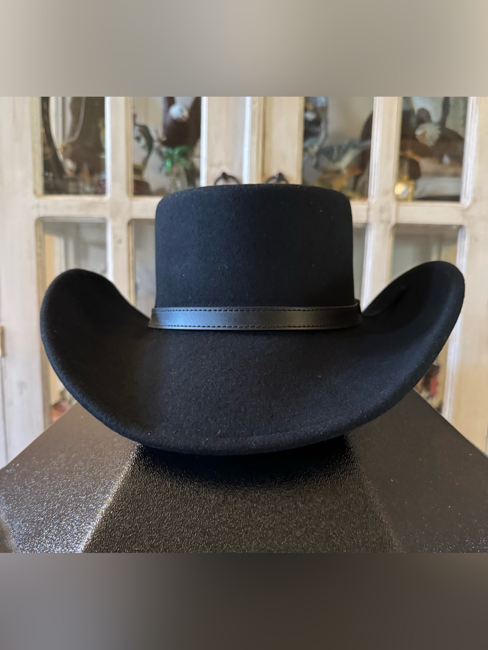 Men’s Large Twister -Gambler Hat , Classic Black Western crushable